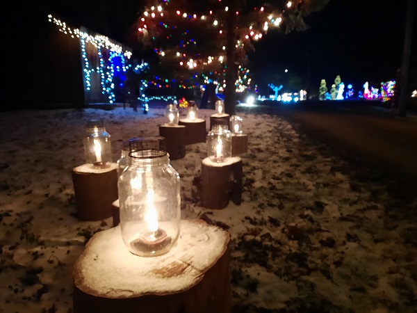 Candle jars along the narrows